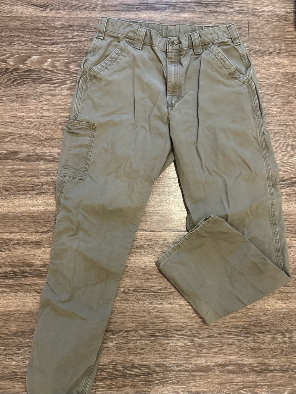 Men's Casual Cargo Pants in Olive Green/brown
